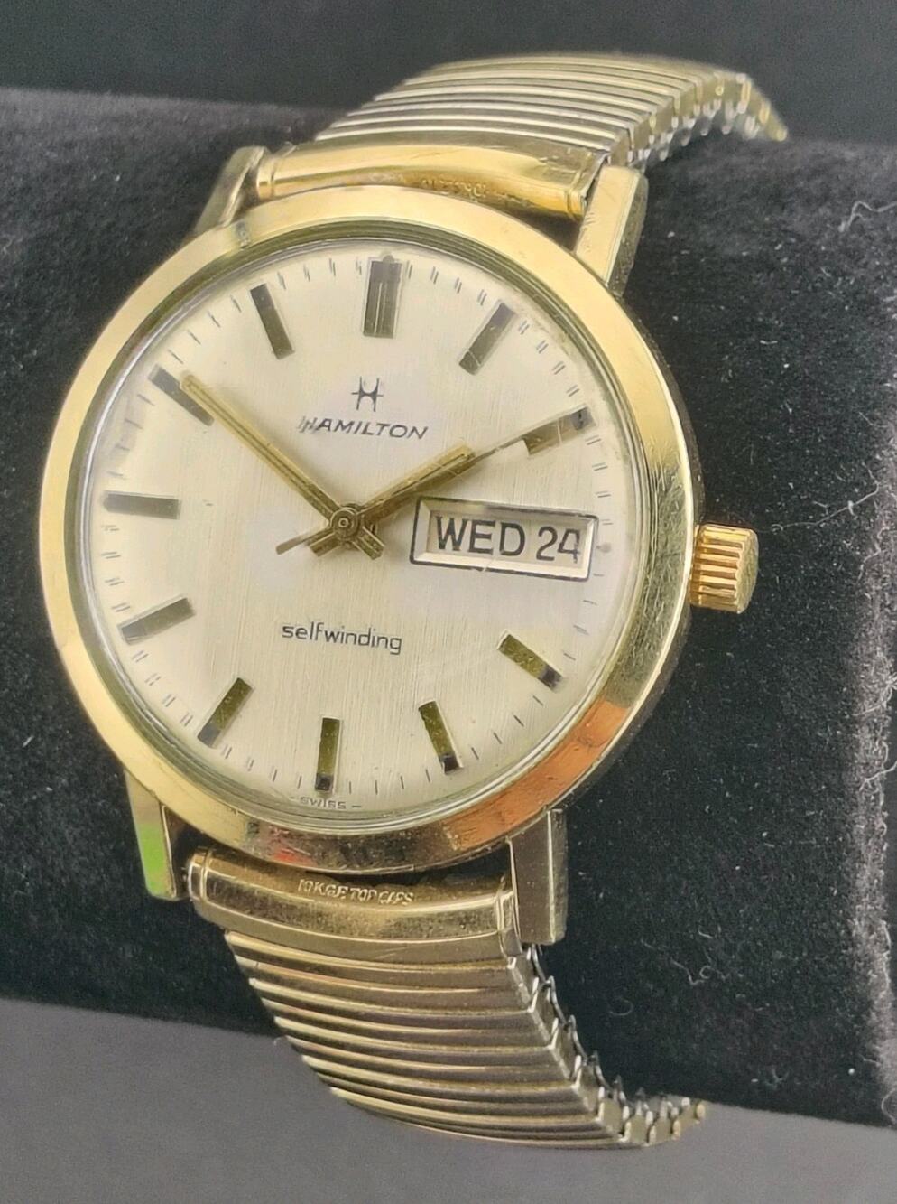 Vintage 1970s Hamilton Selfwinding Day Date Watch 10K GF